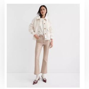 LOFT Gold Coated Kick Crop Jeans